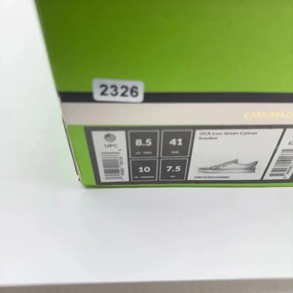 NEW Cariuma Oca Low Canvas Sneaker Shoes Lace-Up Round Toe Green Mens Sz 8.5/10 - Picture 7 of 7